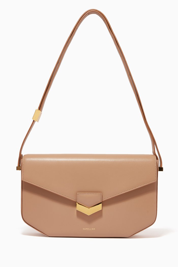 

The Midi London Crossbody Bag in Smooth Leather, Neutral