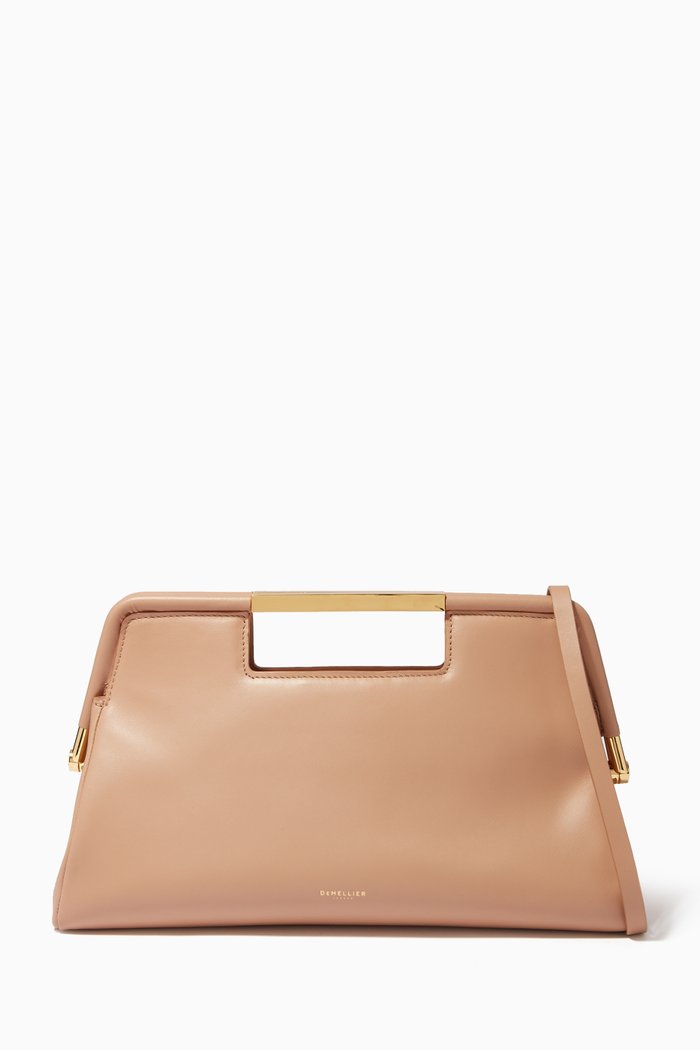 

The Seville Clutch in Smooth Leather, Neutral