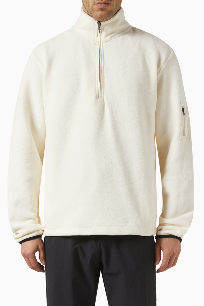 

Zip Pullover in Fleece, Grey