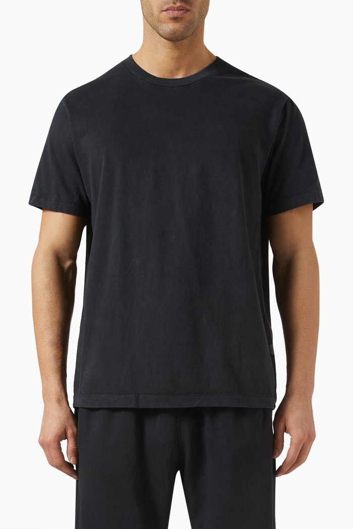 

Garment Dyed T-shirt in Cotton Jersey, Black
