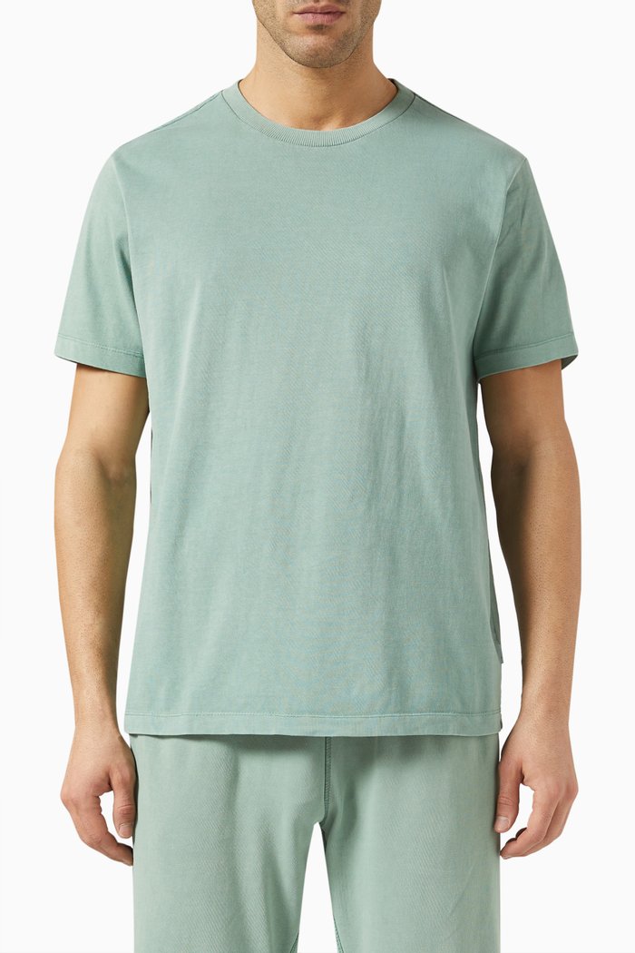 

Garment Dyed T-shirt in Cotton Jersey, Green