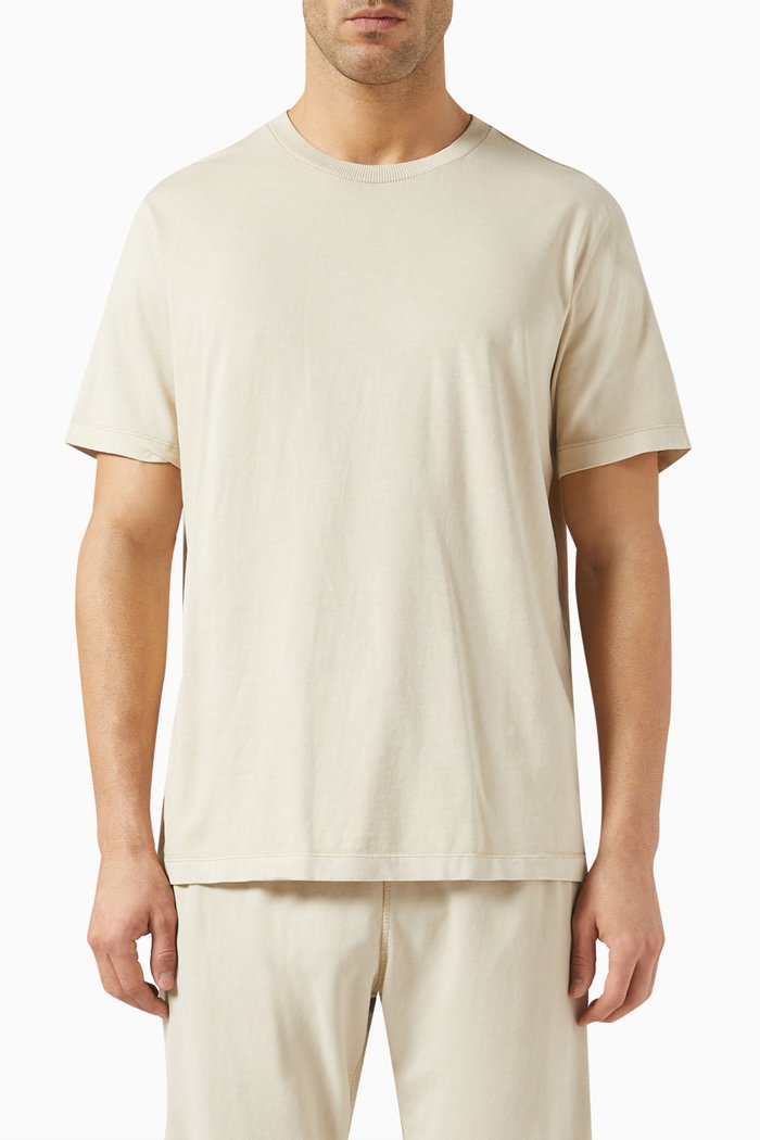 

Garment Dyed T-shirt in Cotton Jersey, Grey