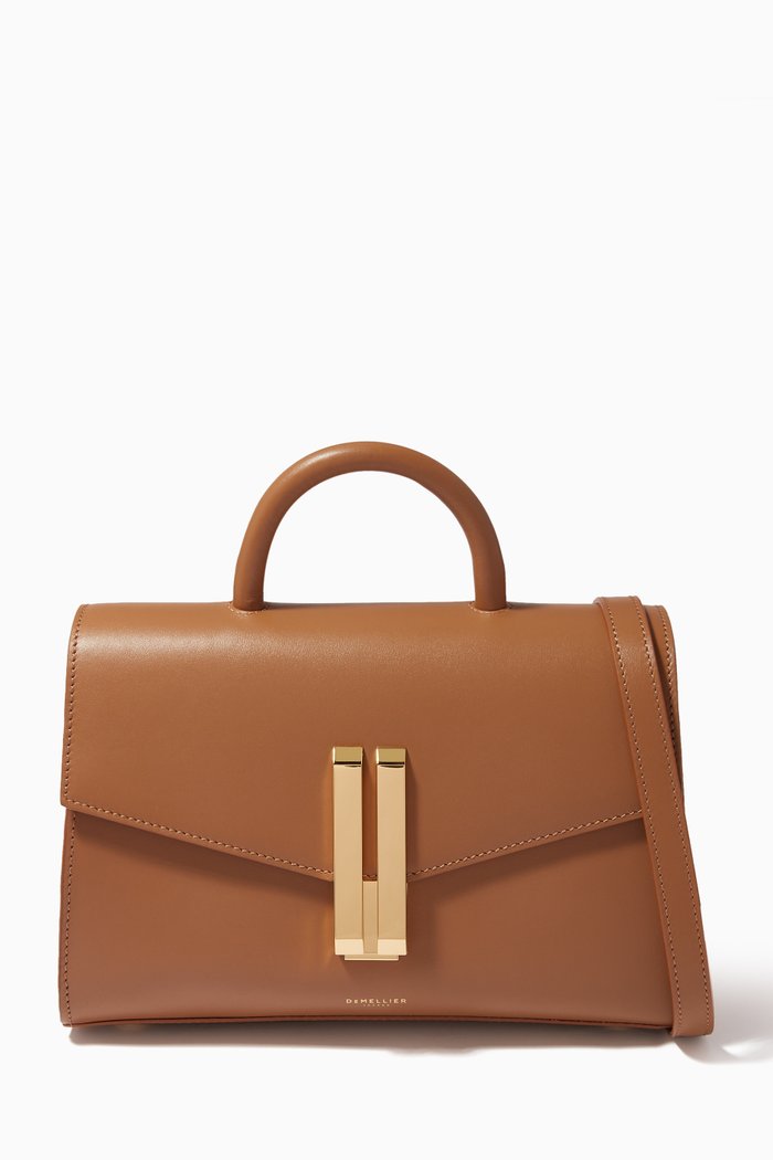 

The Midi Montreal Top Handle Bag in Smooth Leather, Brown