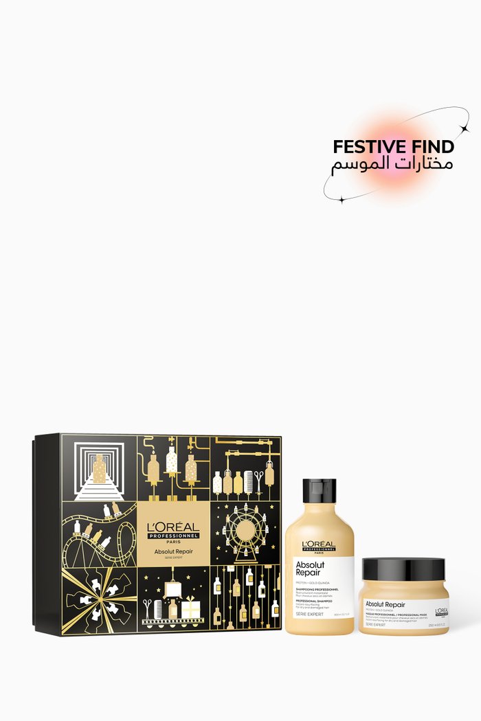

Absolut Repair Duo Limited Edition Holiday Coffret For Dry & Damaged Hair, Multicolour