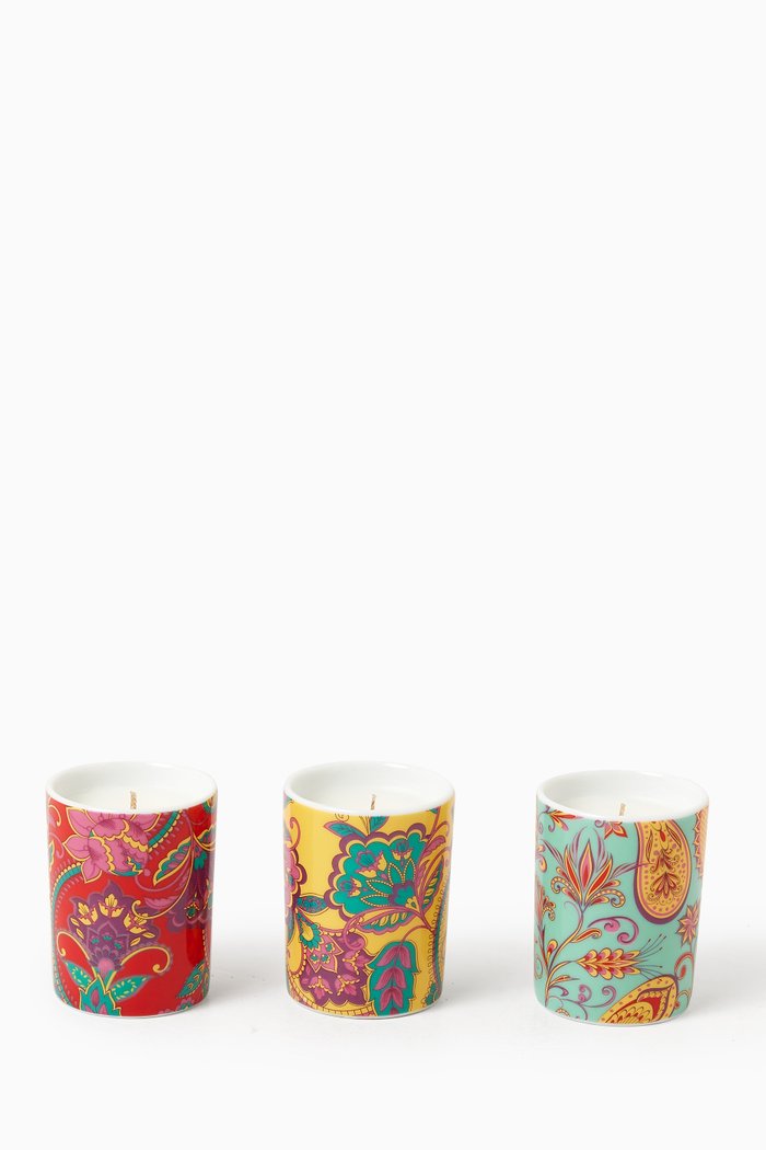 

Mix & Match India Candle Trio, Multicolour