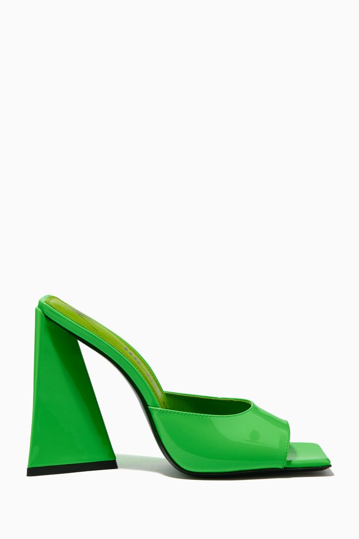 

Devon 115 Mules in Patent Leather, Green