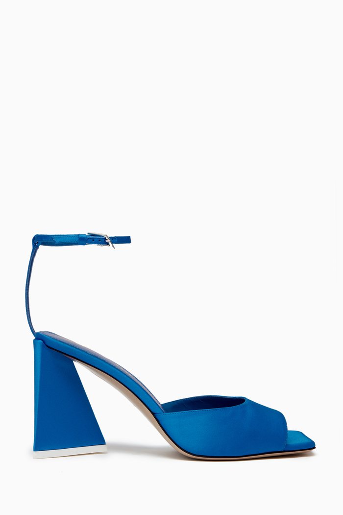 

Piper 85 Sandals in Satin, Blue