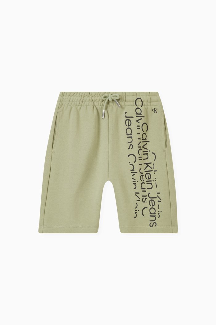 

Logo Shorts in Cotton, Green