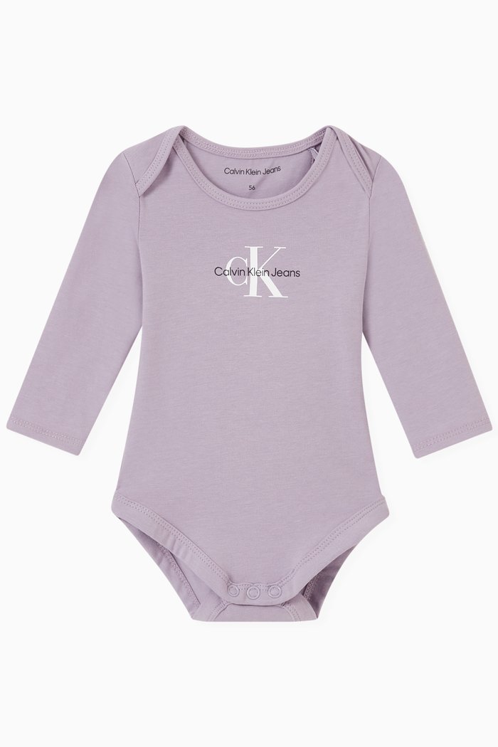 

Logo Bodysuit in Cotton, Purple
