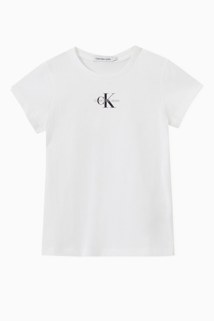 

Monogram Slim-fit T-shirt in Organic Cotton, White