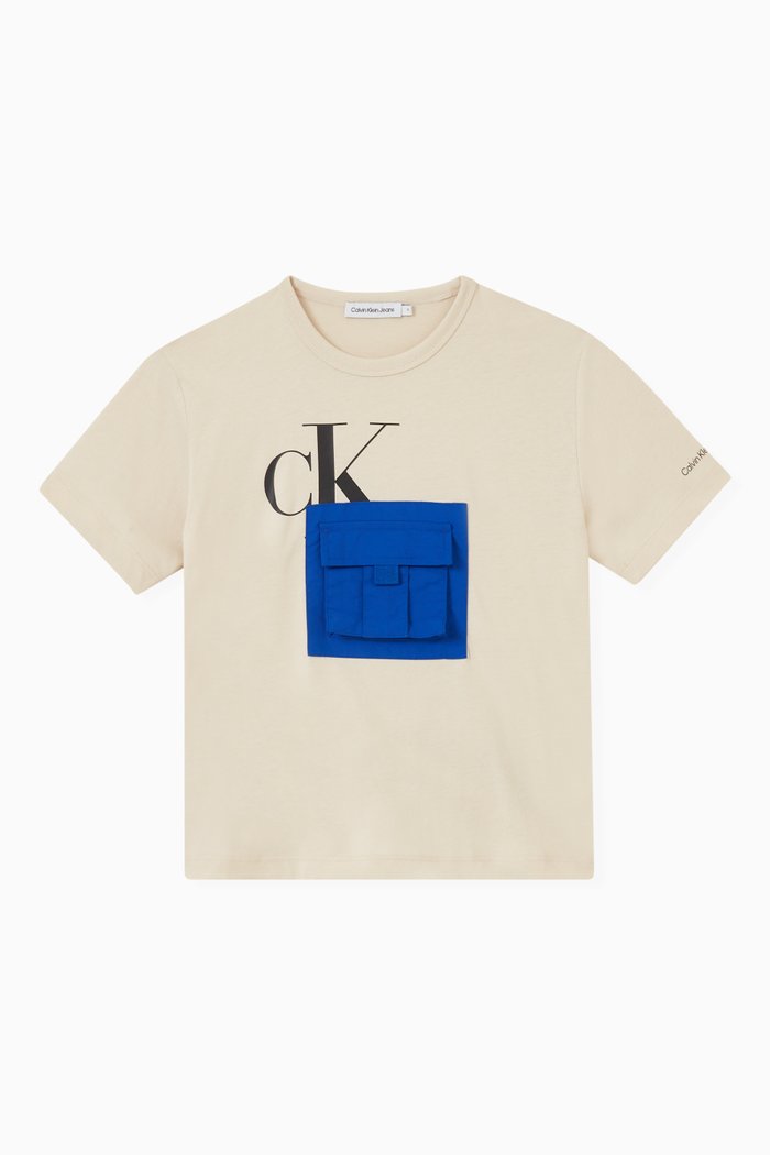 

Logo Pocket T-shirt in Cotton, Neutral