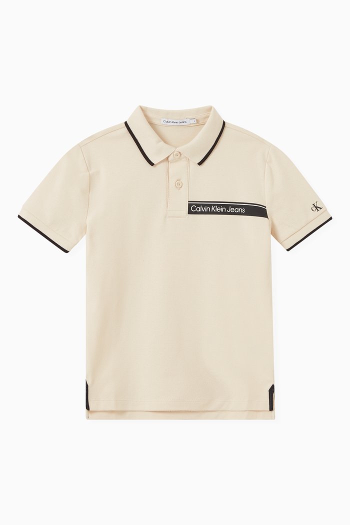 

Logo Polo Shirt in Cotton, Neutral