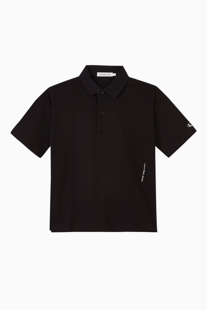 

Logo Polo Shirt in Cotton, Black