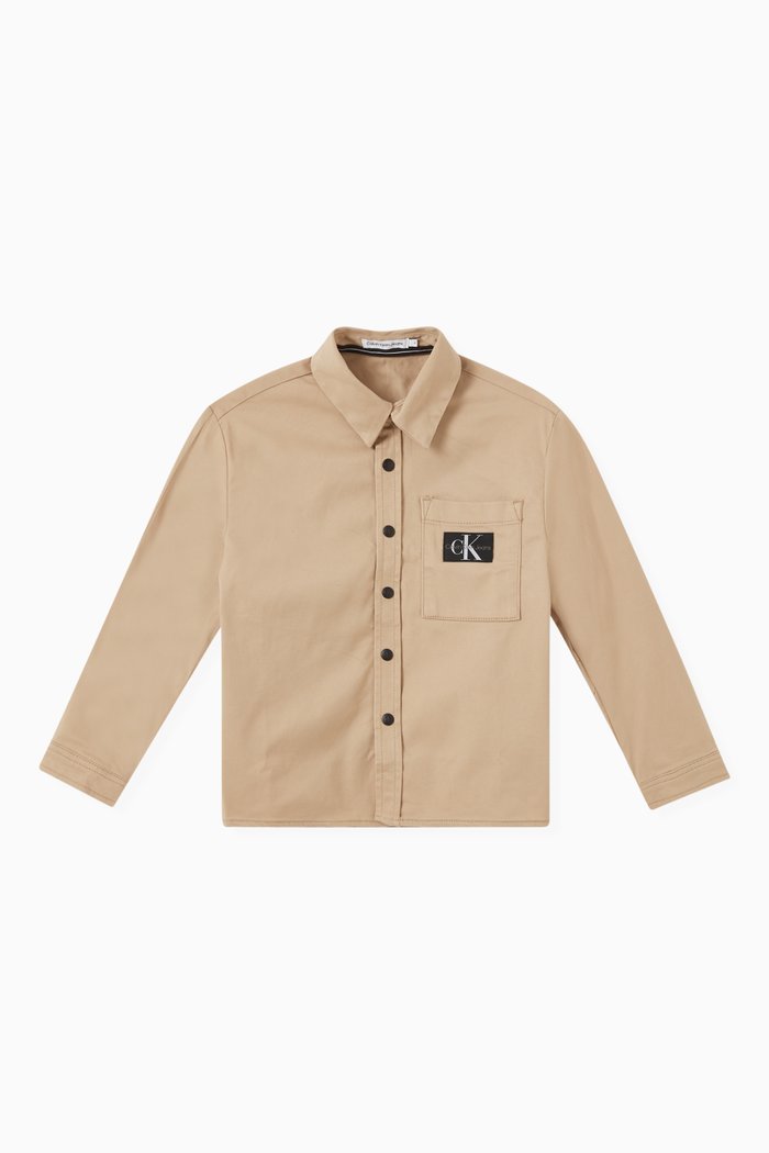 

Logo Shirt in Cotton, Neutral