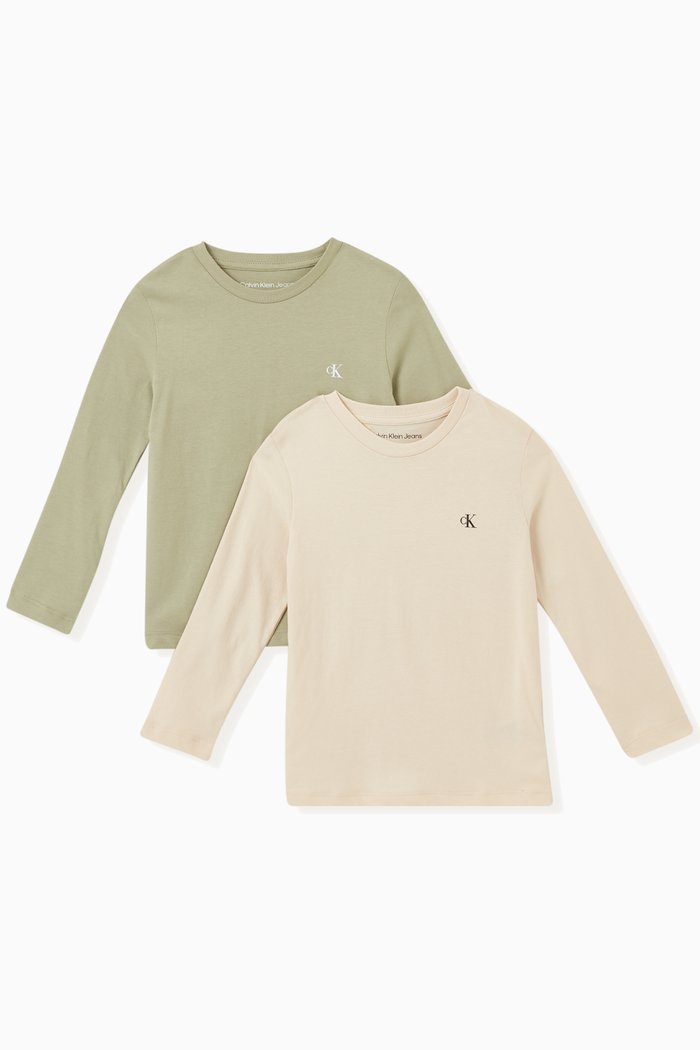 

Monogram-print T-shirt Set in Cotton-jersey, Neutral