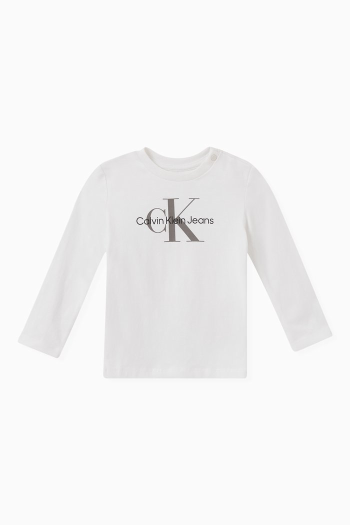 

Monogram-print T-shirt in Organic Cotton-jersey, White