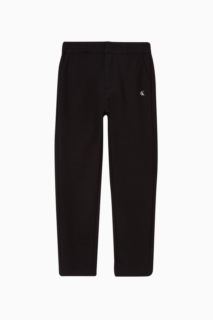 

Logo Punto Pants in Viscose-blend, Black