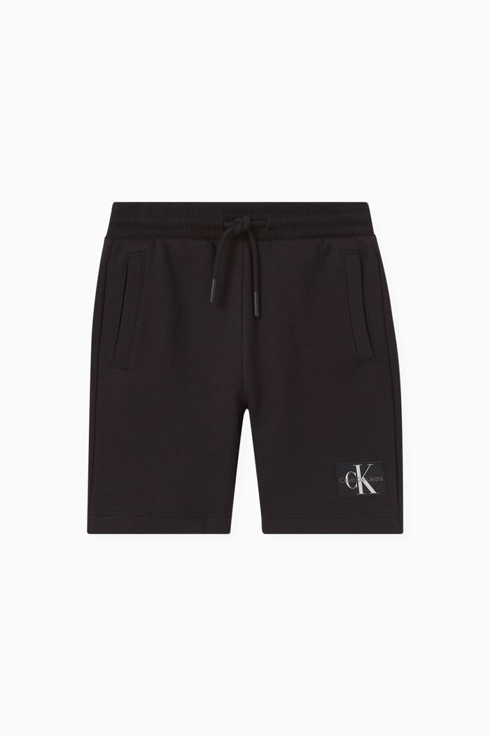 

Logo Jogger Shorts in Cotton, Black