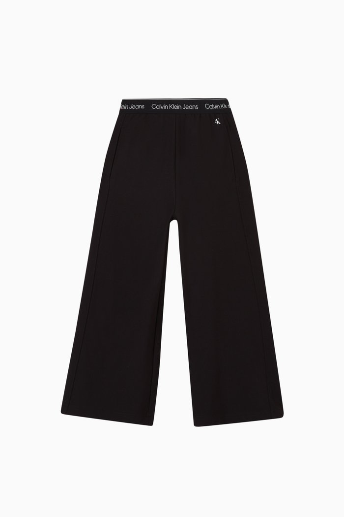 

Logo Tape Punto Pants in Viscose-blend, Black