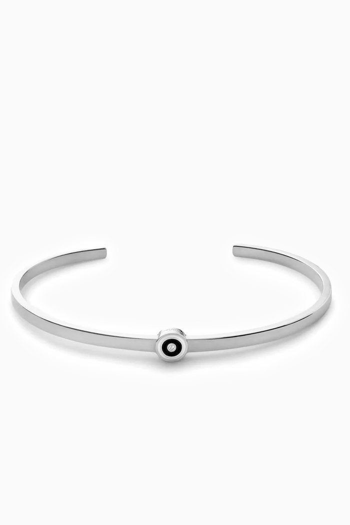 

Opus Sapphire Cuff Bracelet in Sterling Silver, Black