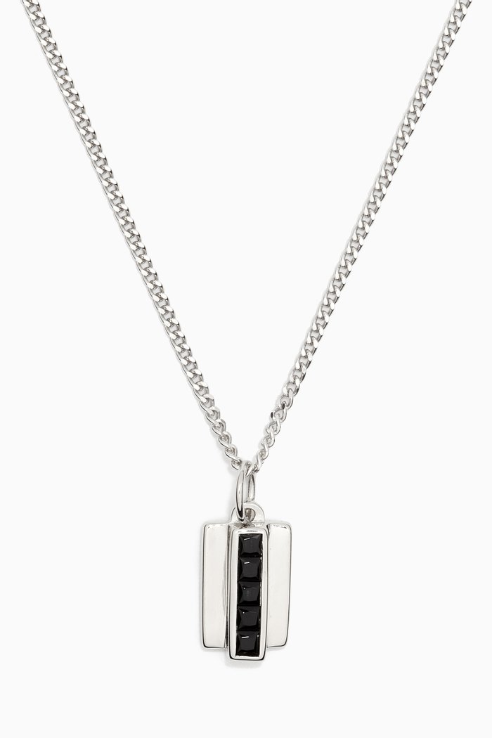 

Vertigo Onyx Necklace in Sterling Silver, Black