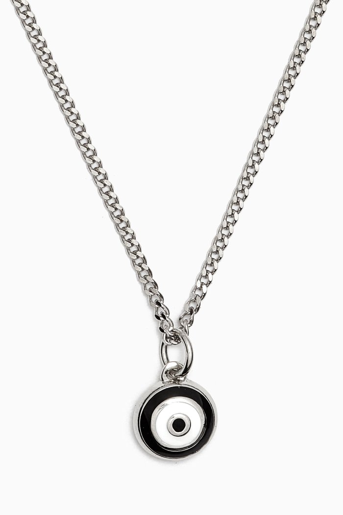 

Ojos Pendant Necklace in Sterling Silver, Black