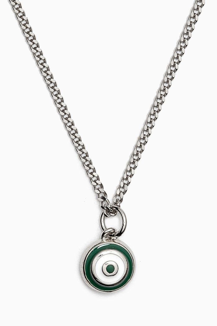 

Ojos Pendant Necklace in Sterling Silver, Green