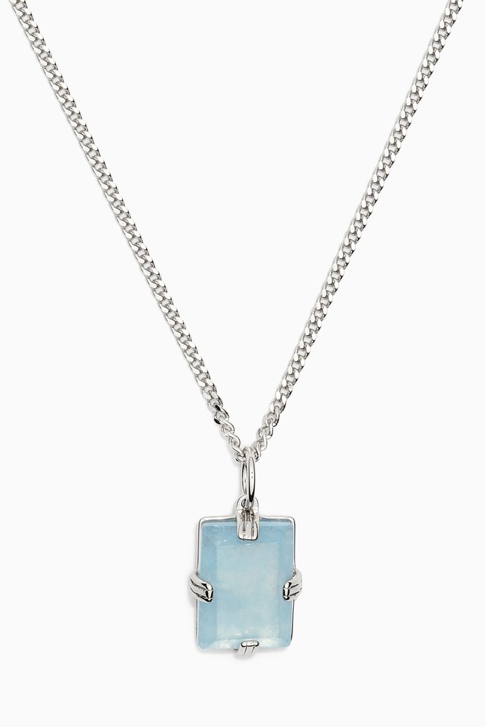 

Lennox Chalcedony Pendant Necklace in Sterling Silver, Blue