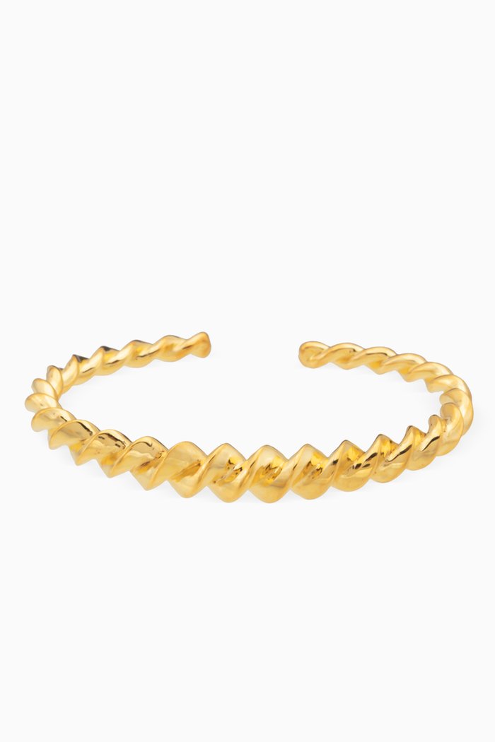 

Nodo Twist Cuff Bracelet in 24kt Gold-plated Bronze