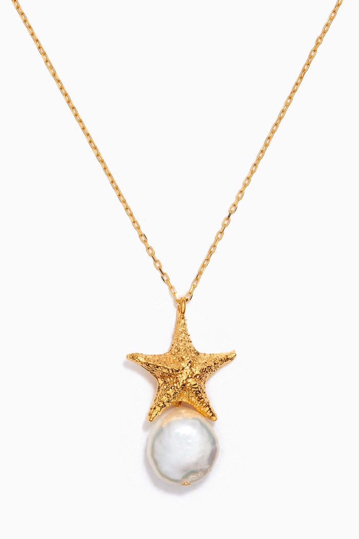 

Stella Chain Necklace in 24kt Gold-plated Bronze, Neutral