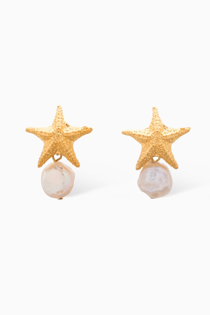 

Stella Earrings in 24kt Gold-plated Bronze, Neutral