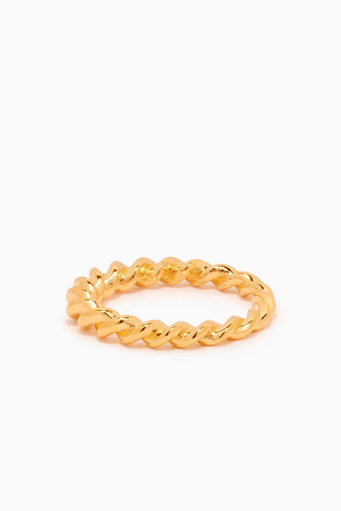 

Nodo Twist Ring in 24kt Gold-plated Bronze