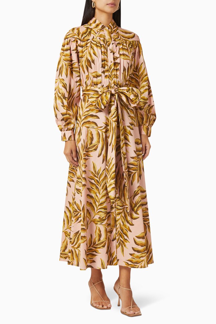 

Elody Shirtdress in Cotton Poplin, Neutral