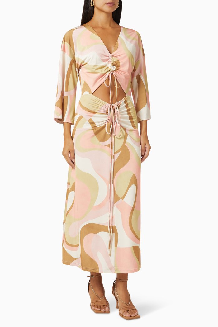 

Valentina Midi Dress in Jersey, Multicolour