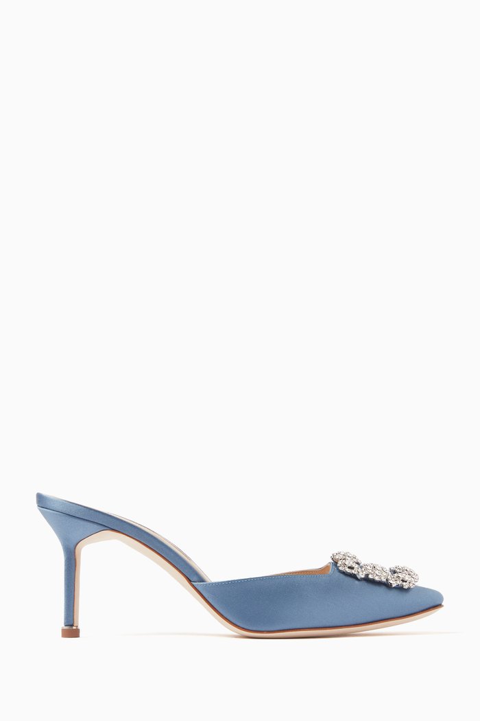 

Hangisi 70 Mules in Satin, Blue