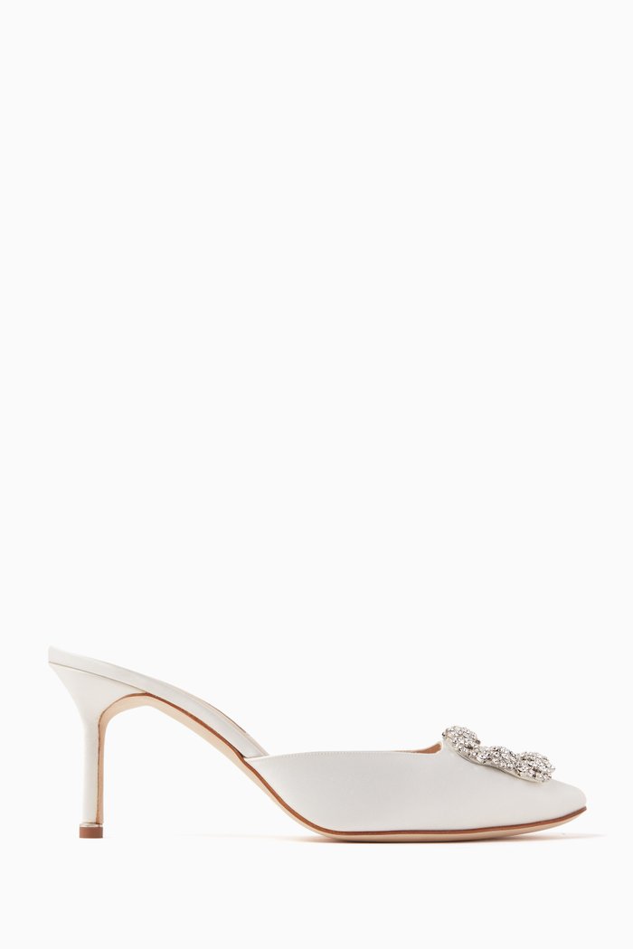 

Hangisimu 70 Mules in Satin, Neutral