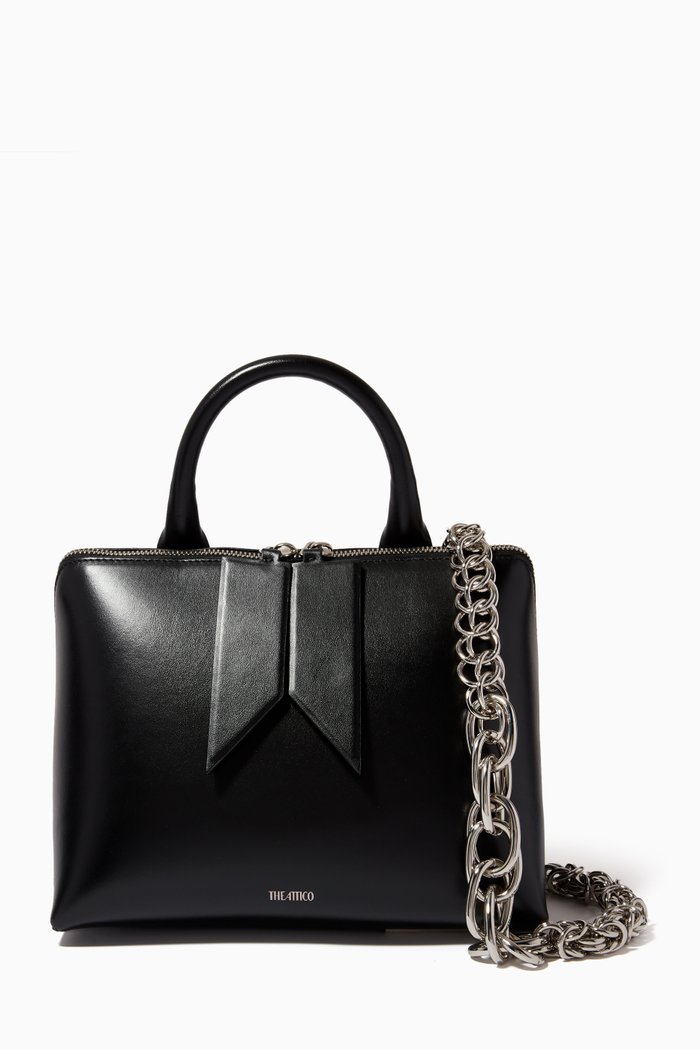 

Monday Top-Handle Bag in Leather, Black