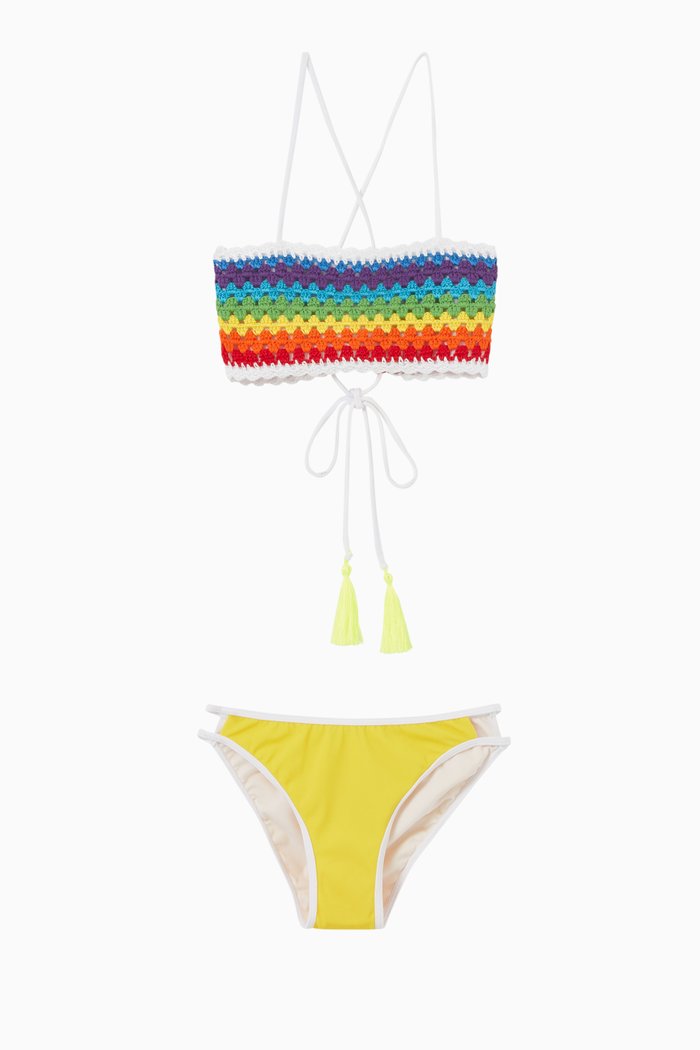 

Bonbon Bikini Set in Crochet Knit & Nylon, Multicolour