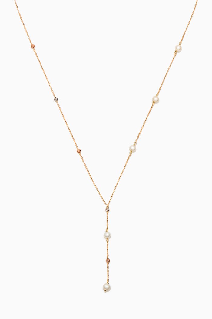 

Ariana Lariat Necklace in 18kt Gold