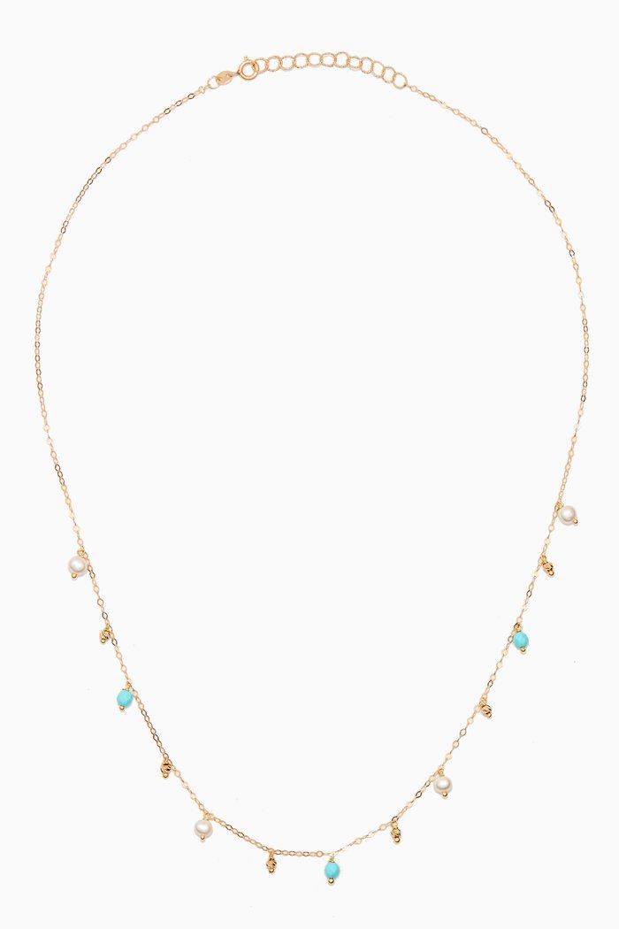 

Aria Aqua Necklace in 18kt Gold