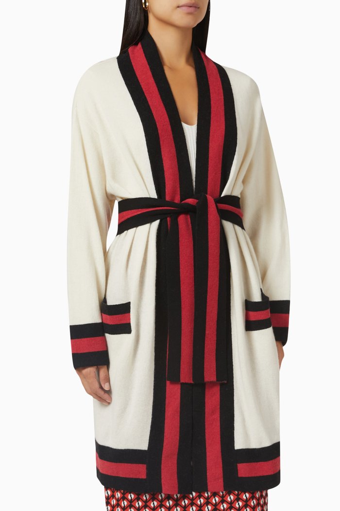 

Medicea Long Cardigan in Wool-knit, White
