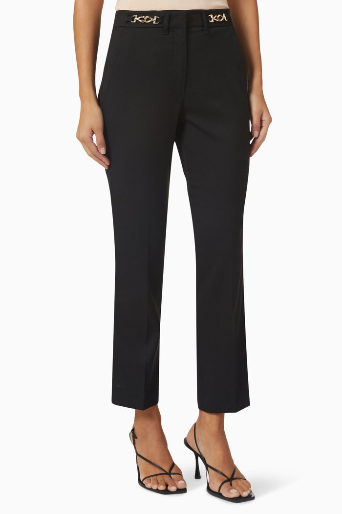 

Odin Flared Pants in Stretch Gabardine, Black