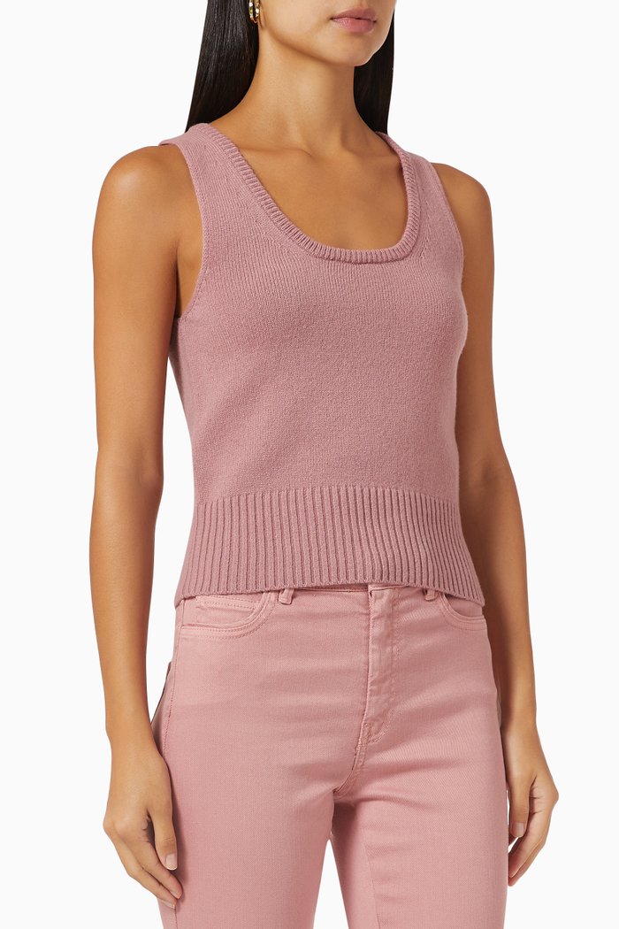 

Moriana Sweater Tank Top in Wool, Pink