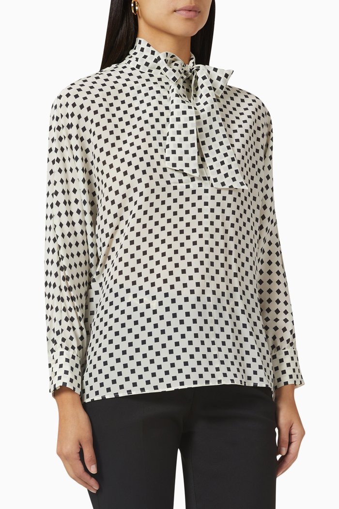 

Elmi All-over Print Blouse, White