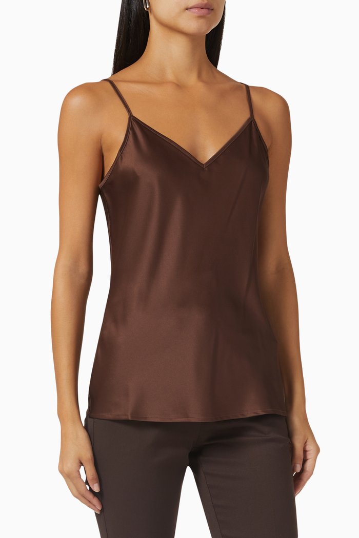 

Rolf Cami Top in Satin, Brown