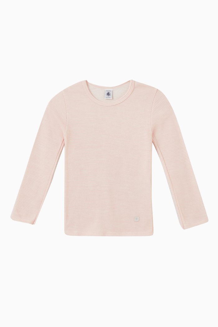 

Striped T-shirt in Cotton, Pink