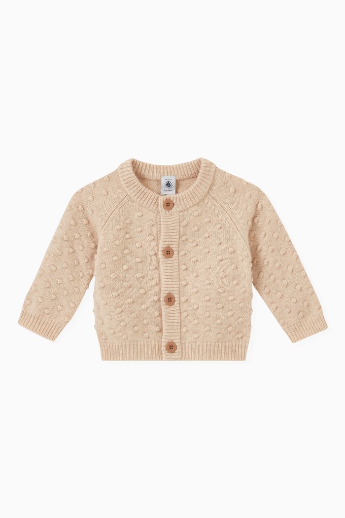 

Knitted Cardigan in Wool, Neutral