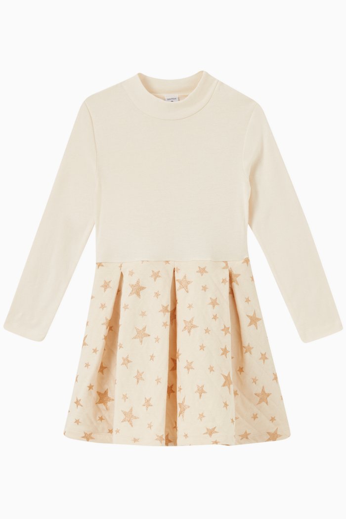 

Stars Dress in Cotton, Neutral
