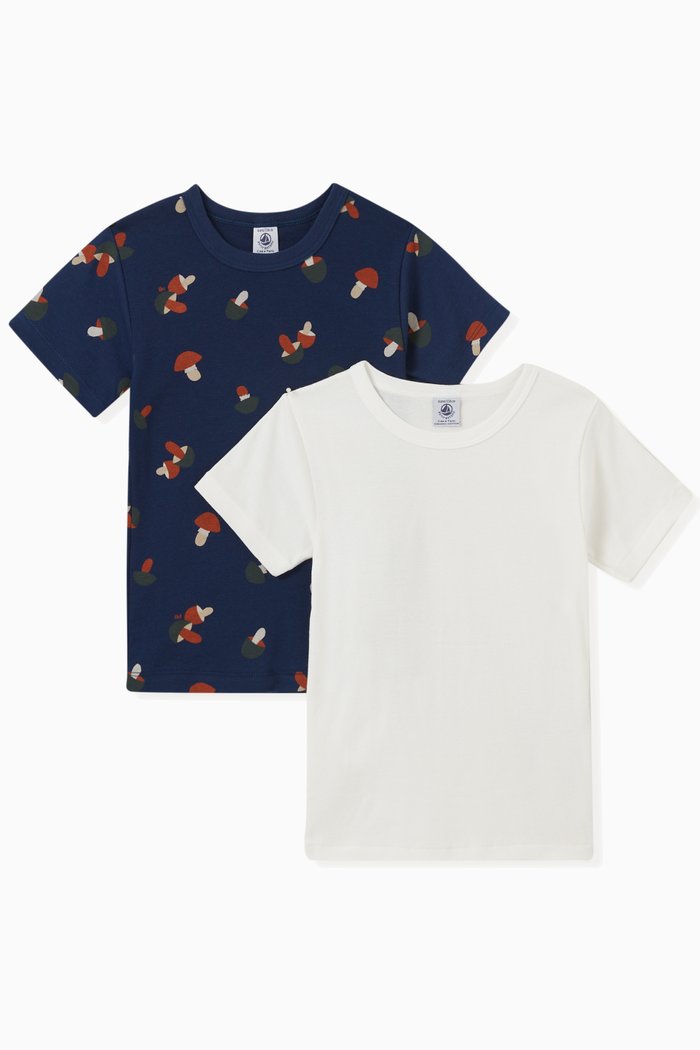 Assorted T-shirt in Cotton, Set of 2, Multicolour