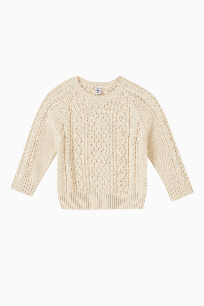 

Knitted Pullover in Organic Cotton, Neutral